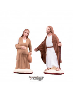 Santon . Sainte Vierge enceinte et Saint Joseph . Collection 7 cm . Nouveauté 2020 .