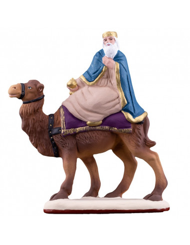 Santon Roi Melchior à chameau Collection 7cm