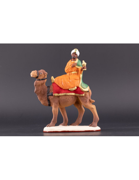 Santon Roi Balthazar à chameau Collection 7cm
