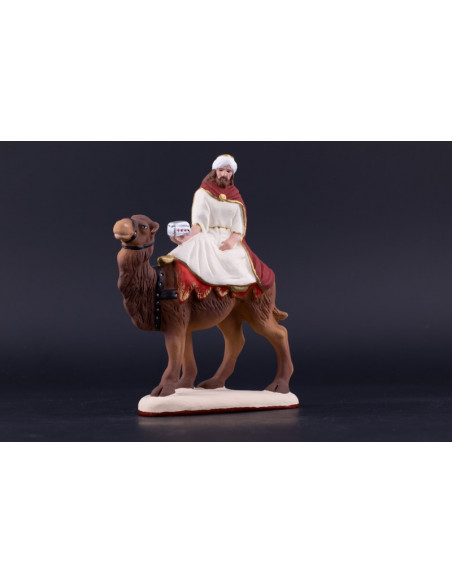 Santon Roi Gaspard à chameau Collection 7cm