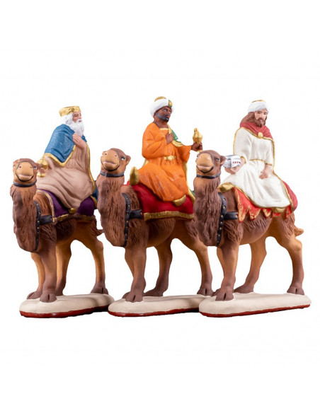 Santon. les trois Roi Mage a chameau . Collection 7cm. Nouveauté 2021.