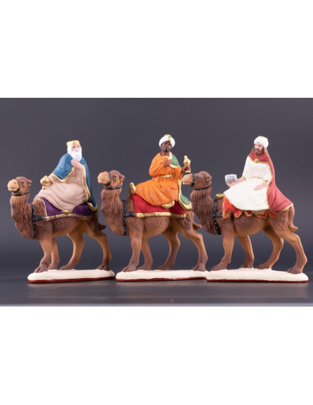 Santon. les trois Roi Mage a chameau . Collection 7cm. Nouveauté 2021.