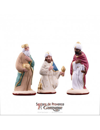 Santon de Provence. Les trois Roi Mage . Collection 7cm. Nouveauté 2021.. 