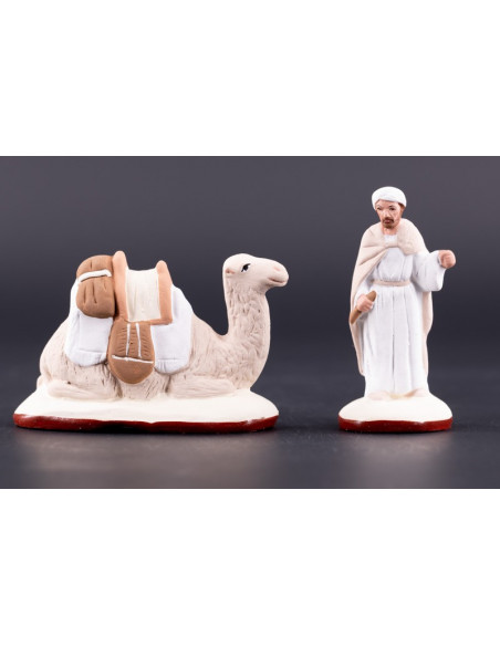 Santon Pastel . Chamelier avec  chameau .Collection 5 cm . Nouveauté 2018 .