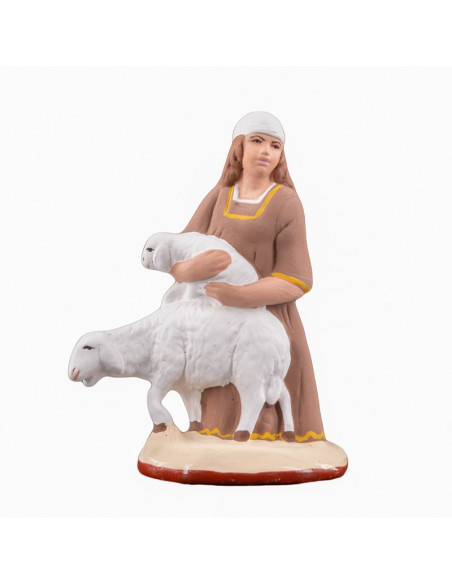 Santon Femme à l'agneau Collection 7cm