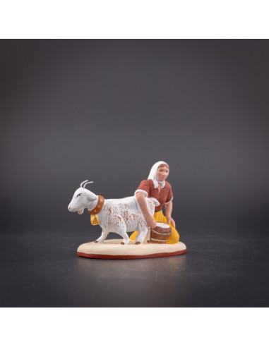 Santon Femme à la chèvre Collection 7cm