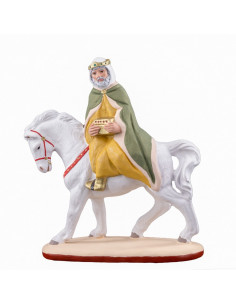 Santon Roi Melchior à cheval Collection 12cm. Nouveauté 2021.