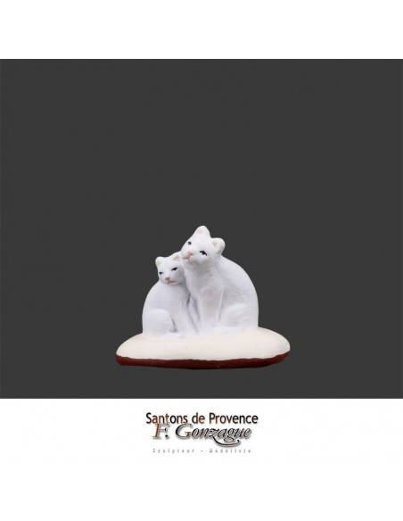 Santon Chat blanc Collection 7cm Nouveauté 2020