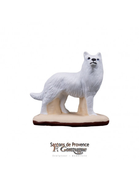Santon Petit loup blanc Collection 7cm Nouveauté 2022