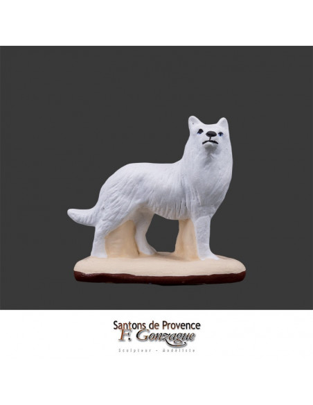 Santon Petit loup blanc Collection 7cm Nouveauté 2022