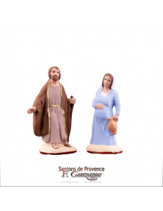 Santon Sainte vierge enceinte et saint Joseph debout collection 7cm Nouveauté 2022