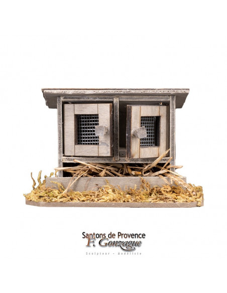 Accessoire pour santon de Provence . Clapier  Nouveauté 2022 