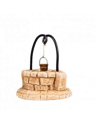 Accessoire pour santon de Provence. Puit  fer forger avec seau  collection 7cm. Nouveauté 2022.