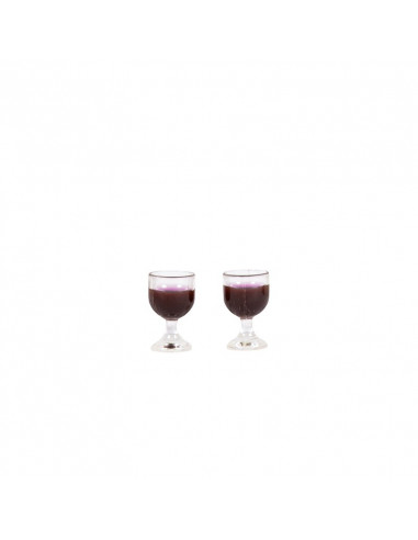 Accessoire pour santon de Provence. Deux verre de vin ballon. Collection 7cm. Nouveauté 2022 
