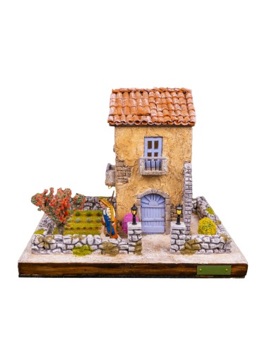 Santon de Provence Maison de village à étage. Collection 7cm Nouveauté 2023