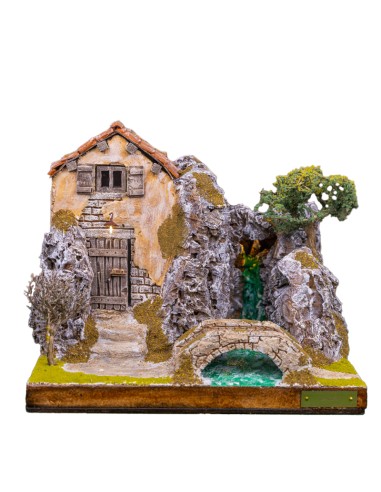 Santon de Provence Maison avec cascade Collection 7cm Nouveauté 2023