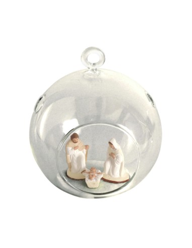 Santon de Provence Boule en verre avec Nativité Collection 5cm Nouveauté 2023