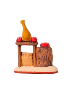 Accessoire pour santon de Provence. Banc de Boucher 2