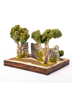 Mur en pierre pour Santon de Provence Collection 7cm... 2