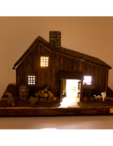 La maison dans la prairie pour santon de...