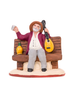 Santon  Clochard à la guitare Collection 7cm Nouveauté 2013