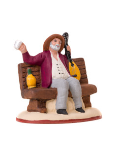 Santon  Clochard à la guitare Collection 7cm Nouveauté 2013 2