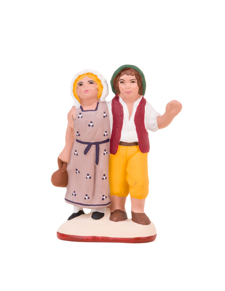 Santon de Provence Le couple d'enfant - Collection 7cm