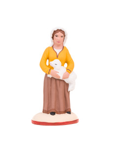 Santon Jeune bergère à l'agneau Collection 7cm Nouveauté...