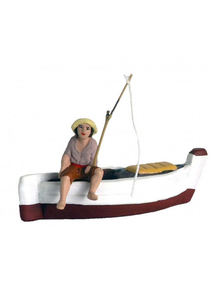 Santon Barque avec pêcheur Collection 5cm