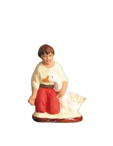 Santon de Provence Enfant à l'oie Collection 7cm