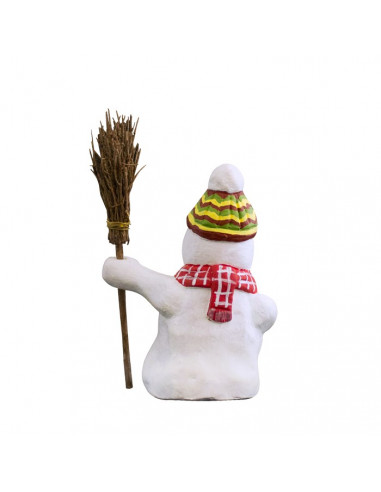 Santon de Provence Bonhomme de neige au balaie...