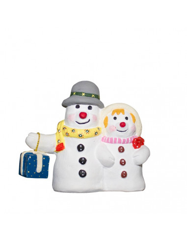 Santon de Provence Couple bonhomme de neige Collection 7cm Nouveauté 2015