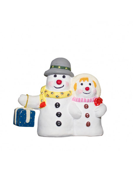 Santon Couple bonhomme de neige Collection 7cm Nouveauté 2015
