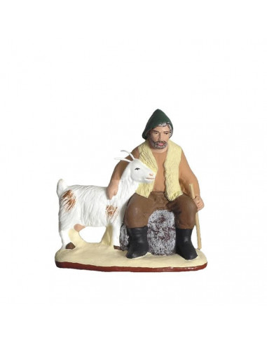 Santon de Provence Homme assis à la chèvre.Collection 7cm. Nouveauté 2017