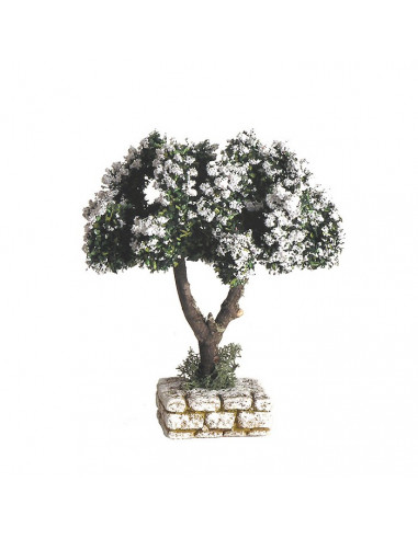 Santon  de Provence Arbre Cerisier en fleur couleur blanc  Nouveauté 2018