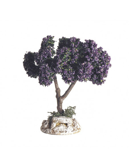 Santon de Provence. Arbre lilas en fleur couleur violet . Nouveauté 2018